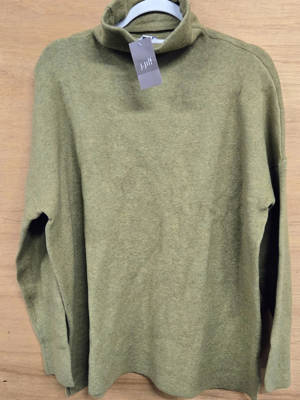 J. Jill Olive Turtleneck Sweater. Soft Cotton Blend